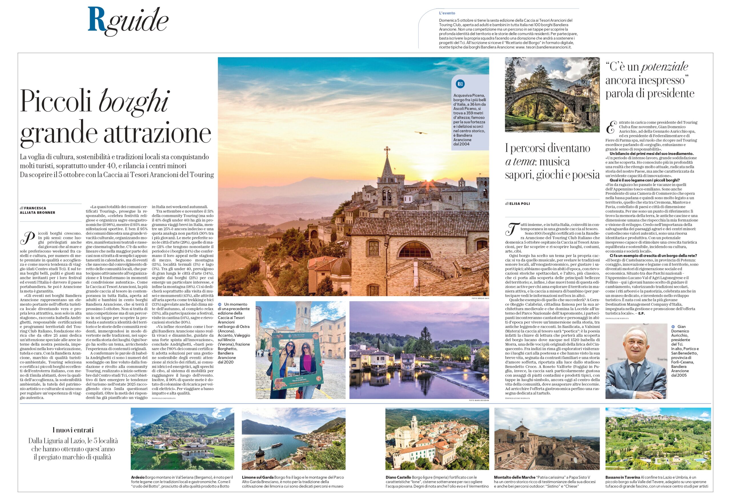 CASTELSARACENO CITATO SU “LA REPUBBLICA” COME ESEMPIO VIRTUOSO DAL TOURING CLUB ITALIANO
